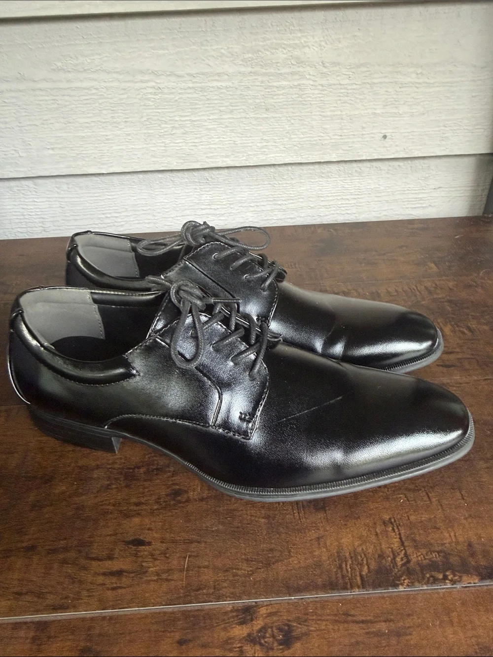 alfani mens dress shoes black Alfani Men's Quincy Cap Toe Oxfords Shoes 12W Black